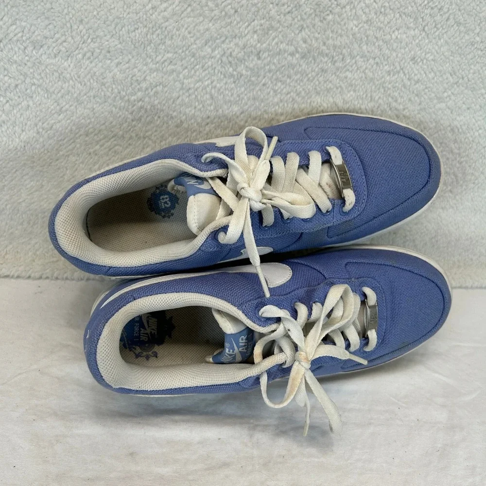 Nike Air Force 1 Low Canvas Blue White Sneakers Shoes 318636-511 Women's Size 10